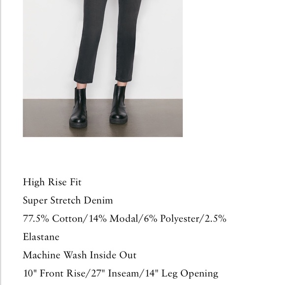 Frame Le High Straight Grey Wash NWT - Picture 7 of 8